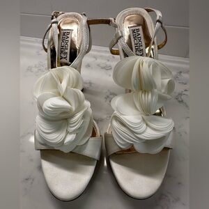 Badgley Mischka Randee Satin Sandals - size 8.5